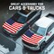 G128 Combo Pack: American USA Car Hood Cover 3.94x5.25 Ft & 2PK American USA Car Side View Mirror Cover 5.9x8.66 In | Both Washable Elastic Weatherproof Polyester | Show Your Enthusiasm and Pride